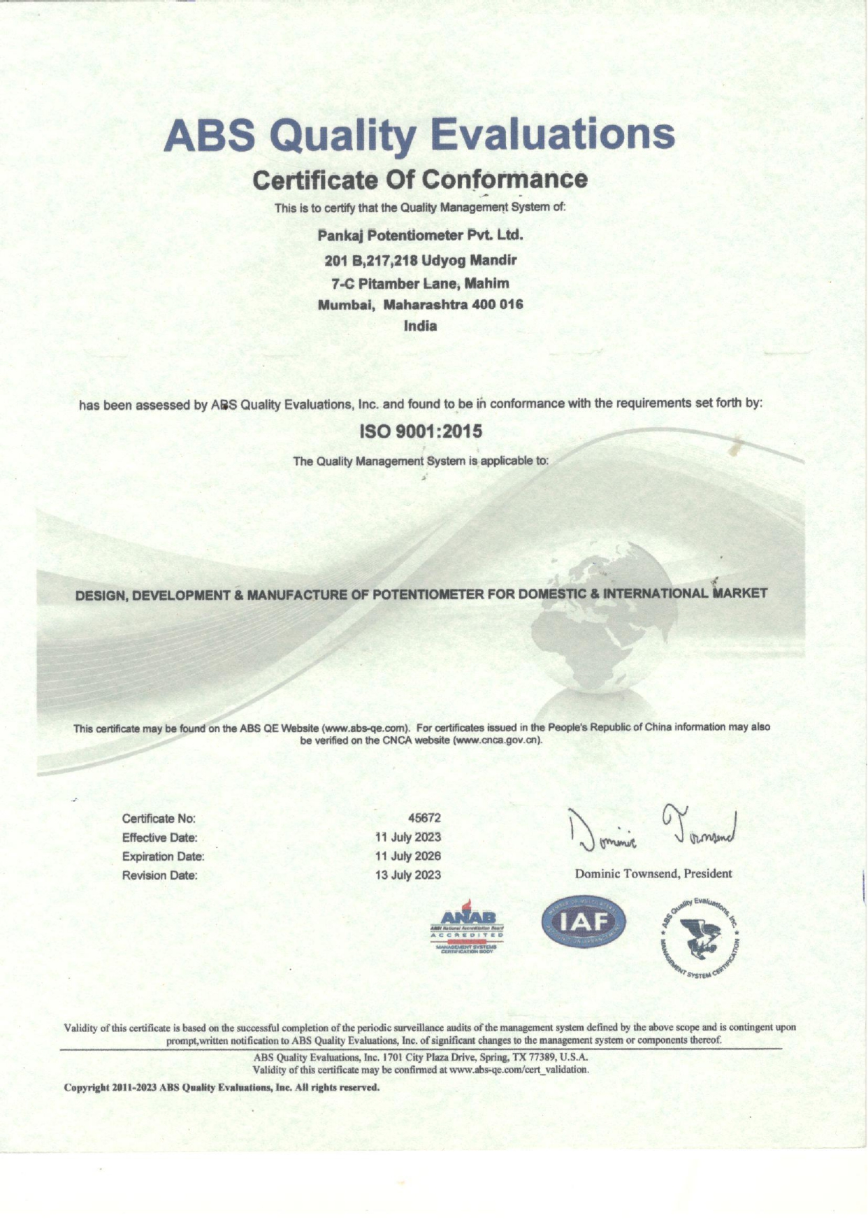 ISO 9001:2015
